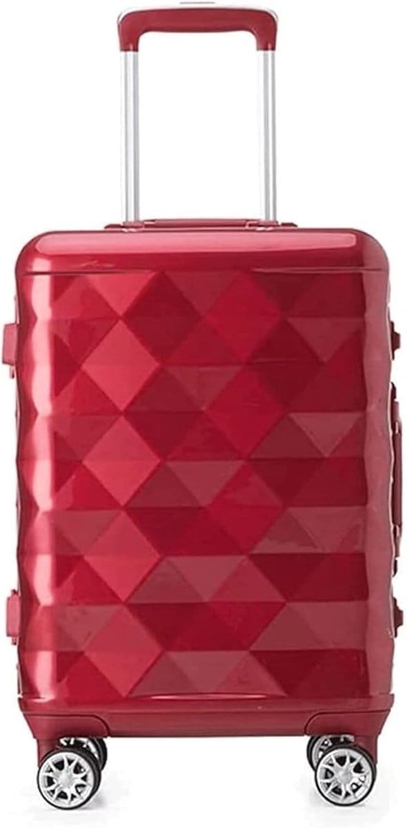 Reis Koffer - Trolley Koffer - Stijlvol Reizen - Schokbestendig PC ABS - 60 cm - Rood