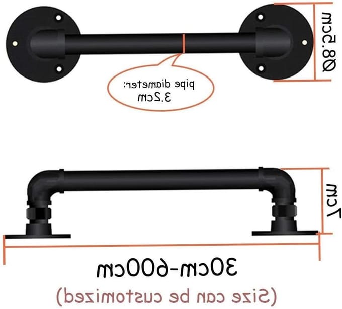 Trapleuning - Muursteun Trap - Veilig Traplopen - Gegalvaniseerd IJzer - 250 cm - Zwart