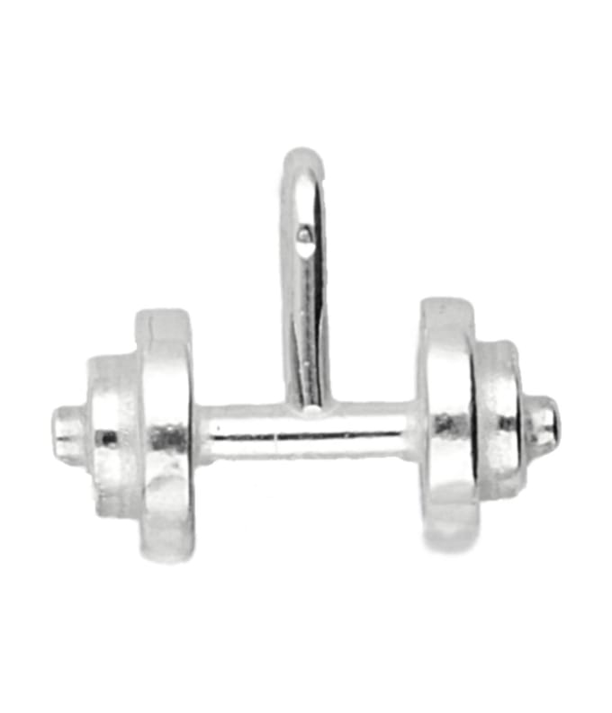 Zilveren Halter met 2 schijven kettinghanger