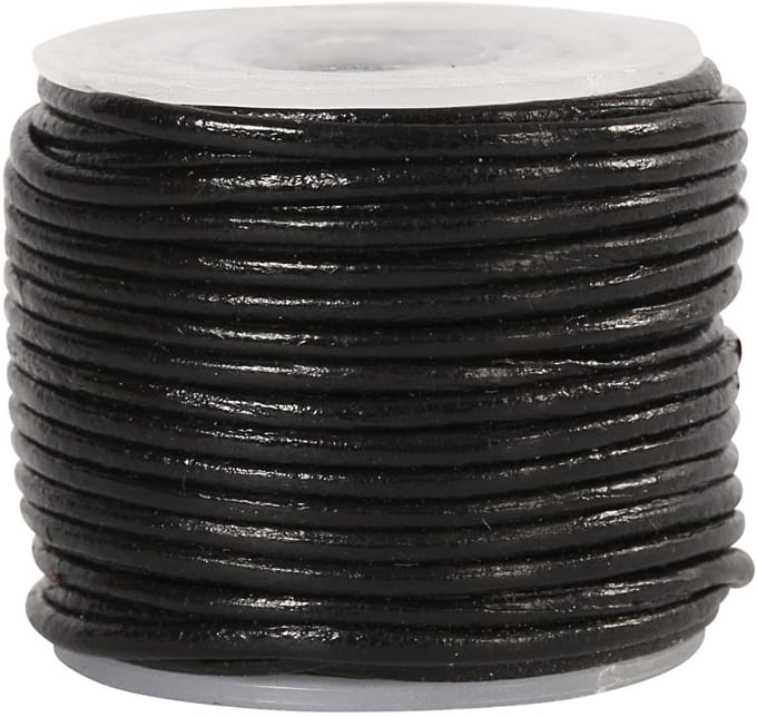 Leerkoord, dikte 1 mm, zwart, 10 m/ 1 rol