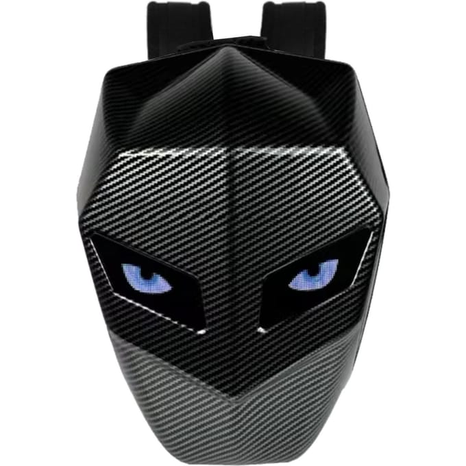 Motorrugzak met programmeerbaar LED-scherm, carbonvezeltextuur, waterdichte harde helm gray