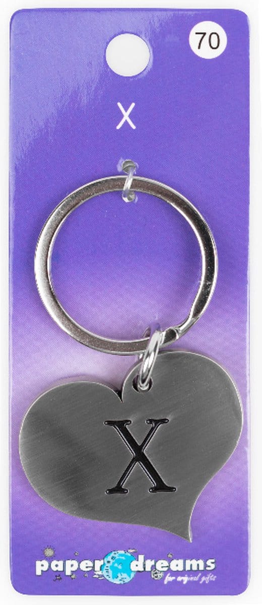 Hart sleutelhanger - X
