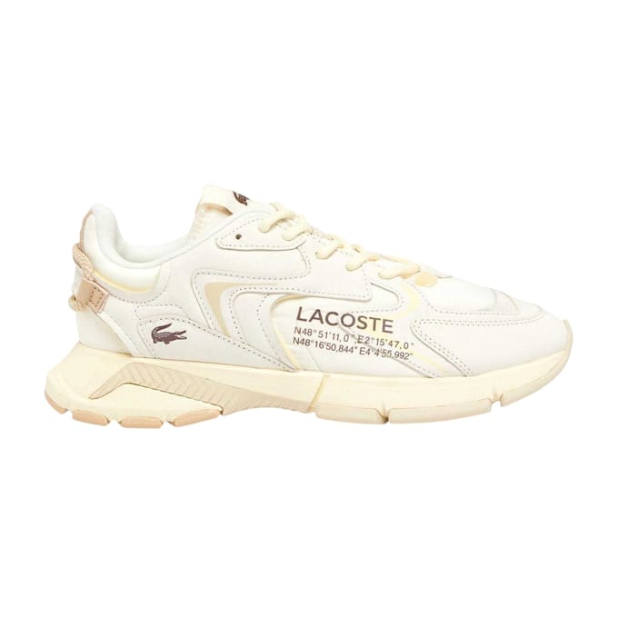 Lacoste Heren L003 Neo Leren Trainers (Gebroken wit)