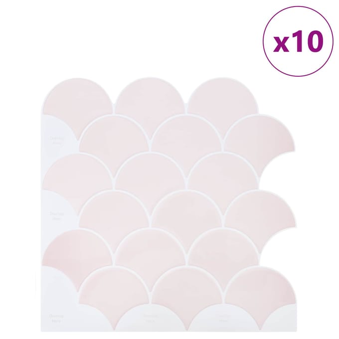 vidaXL - Vis - Schub - Tegel - 20 - st - Licht - Roze - 30 - x - 30 - cm - Polyurethaan - en - PET