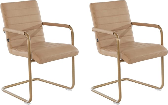 Elise-Fauteuil - 2 Pack - CrÃ¨me PU