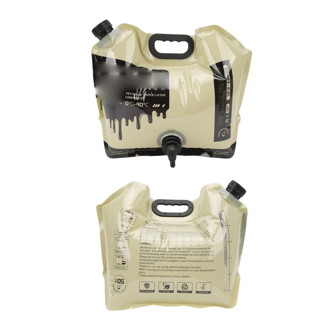 Sac Récipient d'Eau Pliable Grande Capacité Portable Réutilisable Pliant pour Voyage