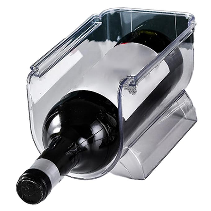 Wijnorganizer, stapelbaar, transparant, plastic, waterbeerflessenhouderrek voor thuisdisplay 1 schoon