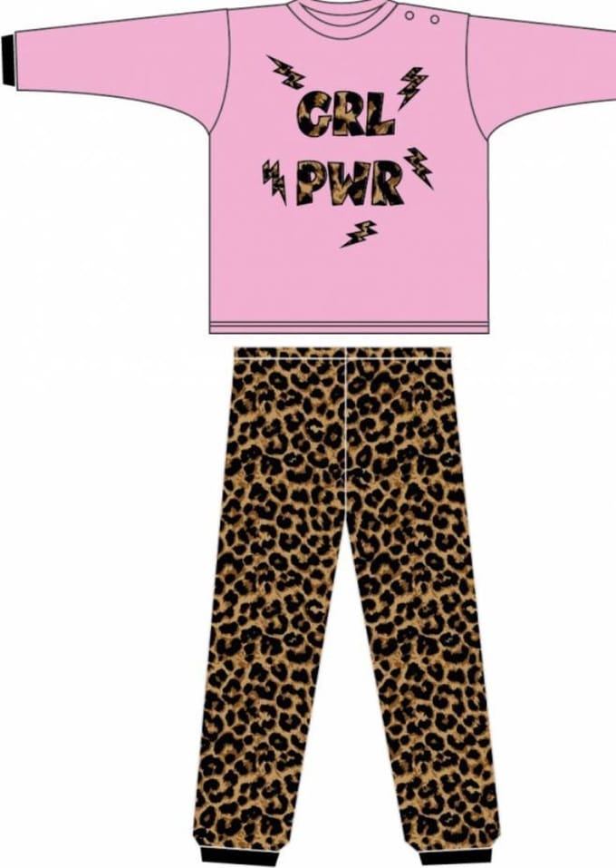 Fun2Wear - Pyjama Girl Power - Roze - Maat 104 -