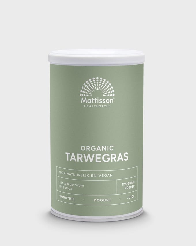 Mattisson - Biologisch Tarwegras Poeder - Wheat Grass - 125 Gram