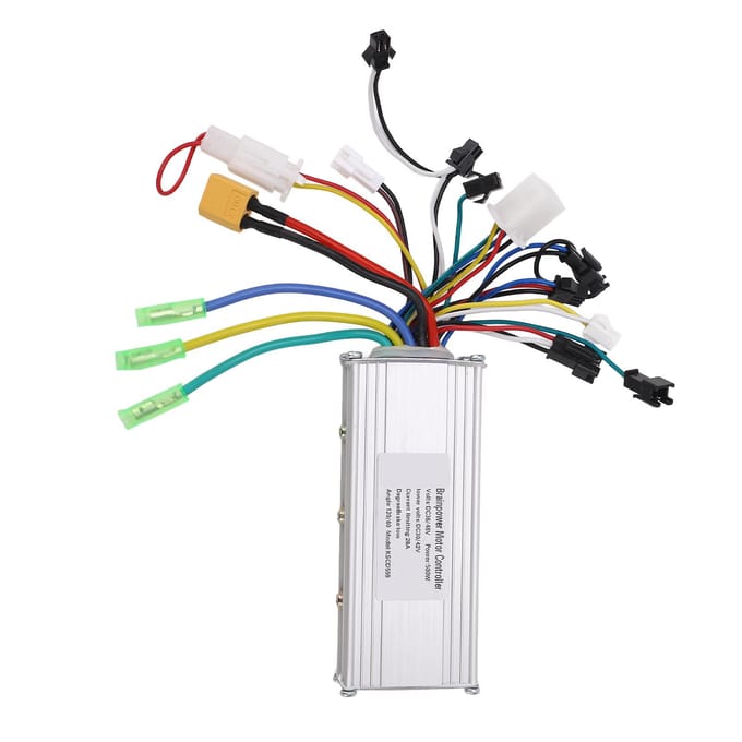 36V 48V 500W 28A Elektrische Fiets Borstelloze Controller Aluminiumlegering Behuizing Borstelloze Motor white