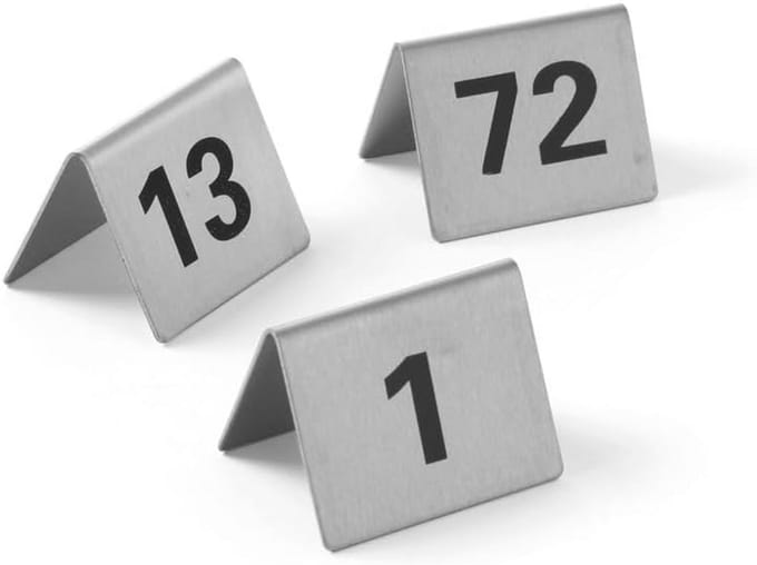 Tafelnummers voor Horeca en Evenementen, Set van 12 Stuks