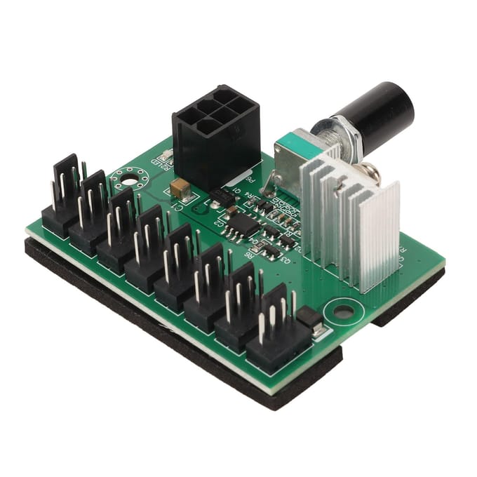 Ventilator Splitter Controller Hub NKFV8 1 DC 12V PWM 8-Kanaals Computer Ventilator Hub voor 4-pin 3-pin 2-pin PC black