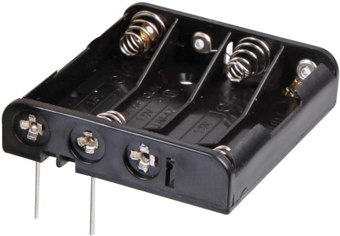 Batterijhouder - AAA Houder - Elektronica Projecten - Voor Printplaat - 4x AAA