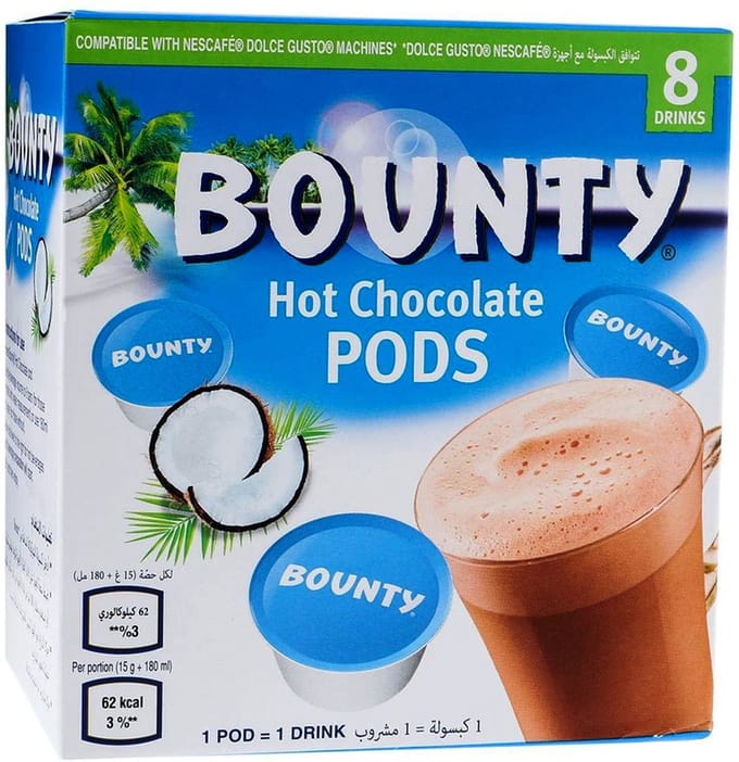 Bounty - Warme Chocoladedrank (Dolce Gusto Compatible) - 5x 8 Capsules