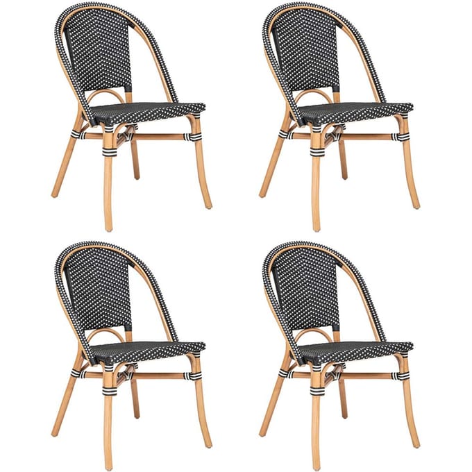 Eazy Living Eetkamerstoel Dinan Zwart - 4 Stuks
