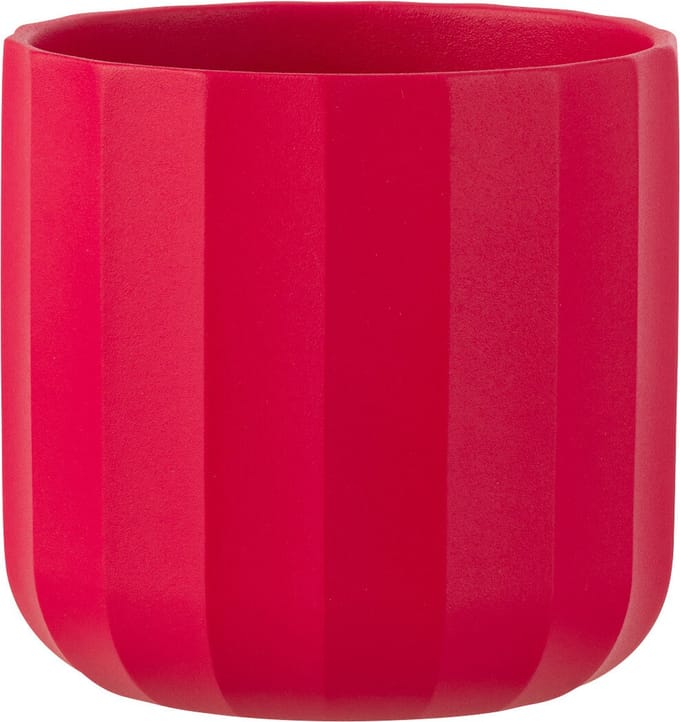 J-Line bloempot Summer - keramiek - roze - medium - 2 stuks - Ø 15 cm