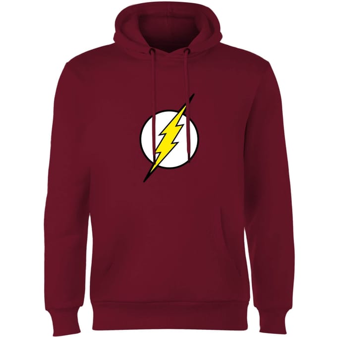 Justice League Flash Logo Hoodie - Burgundy - L