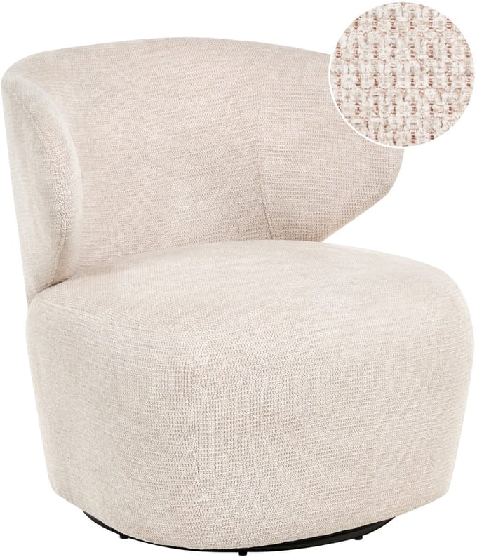 ALVDAL - Fauteuil - Beige - Polyester