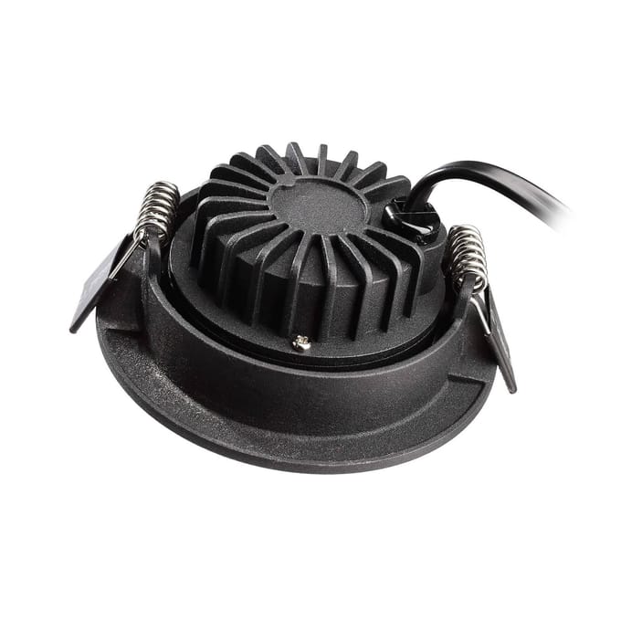 Deko-Light Plafond inbouwlamp Dione, IP44, 4.000 K, zwart, dimbaar