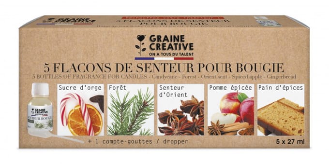 Graine Creative kaarsen geurset 5x27 ml kerst geuren DIY.