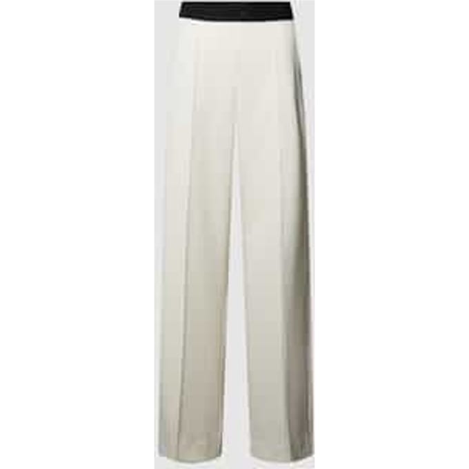Wide fit stoffen broek met elastische band