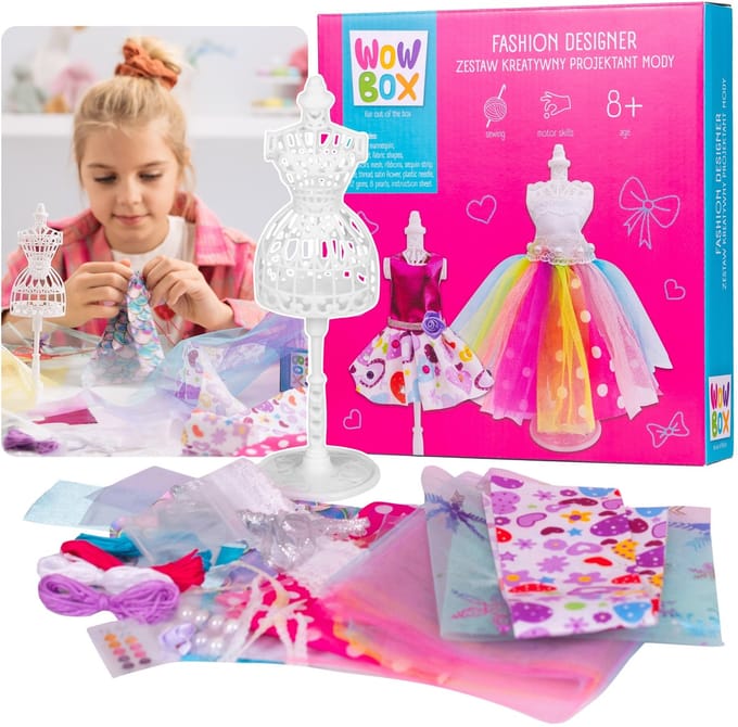 WOW BOX – Creatieve set Modeontwerper voor kinderen, set voor het ontwerpen van kleding DIY 8+