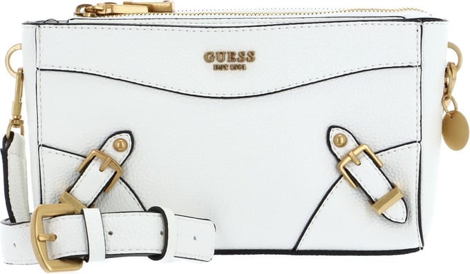 GUESS Schoudertas Didi Mini Double Compartment Top Zip White Wit