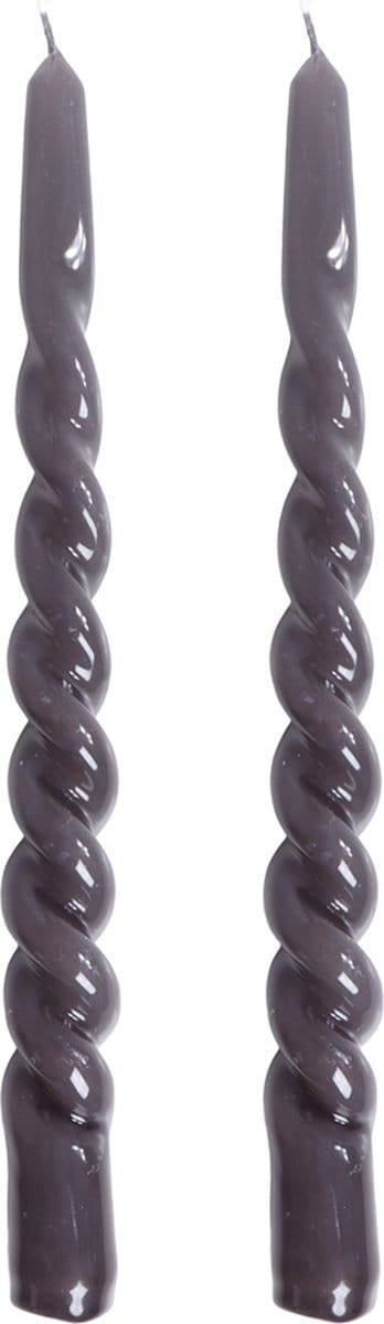SENZA Twisted Dinerkaarsen Grijs /2