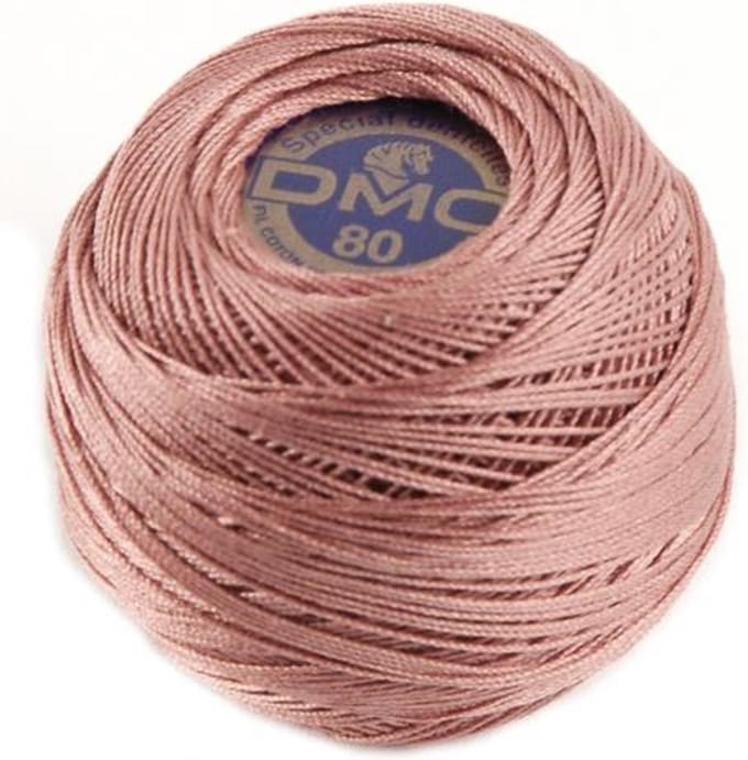 DMC Dentelles 223 donker oud roze - Haakgaren / Breigaren