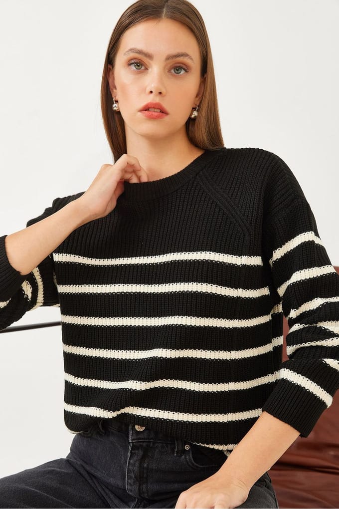 Gestreepte Crew Neck Trui