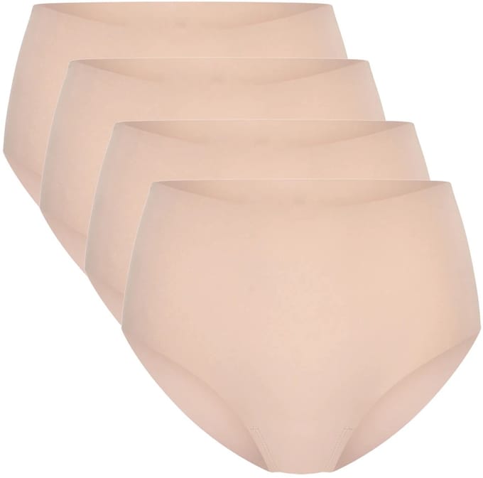 Beeren dames maxi slips Invisible - 4-pack Nel - maat L/XL - caffè latte