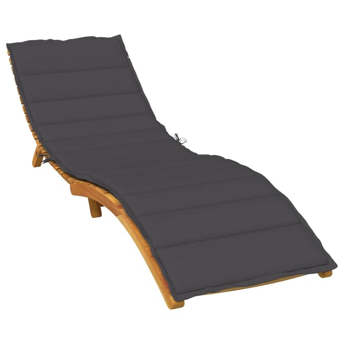 vidaXL - Ligbedkussen - 200x60x4 - cm - stof - gemêleerd - antracietkleurig