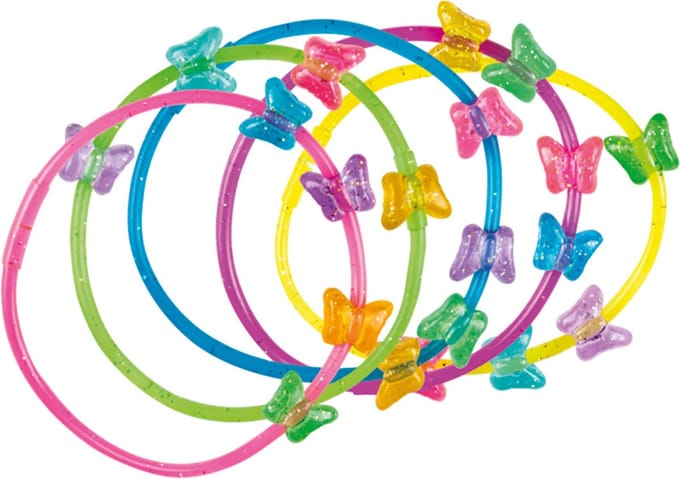 Boland - Set 5 armbandjes Vlinder - Pinata vulling - Uitdeelcadeautjes - Verjaardag