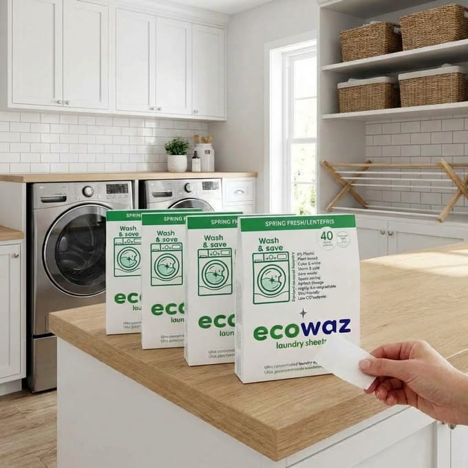 Ecowaz wasstrips - 40 wasbeurten - plantaardig