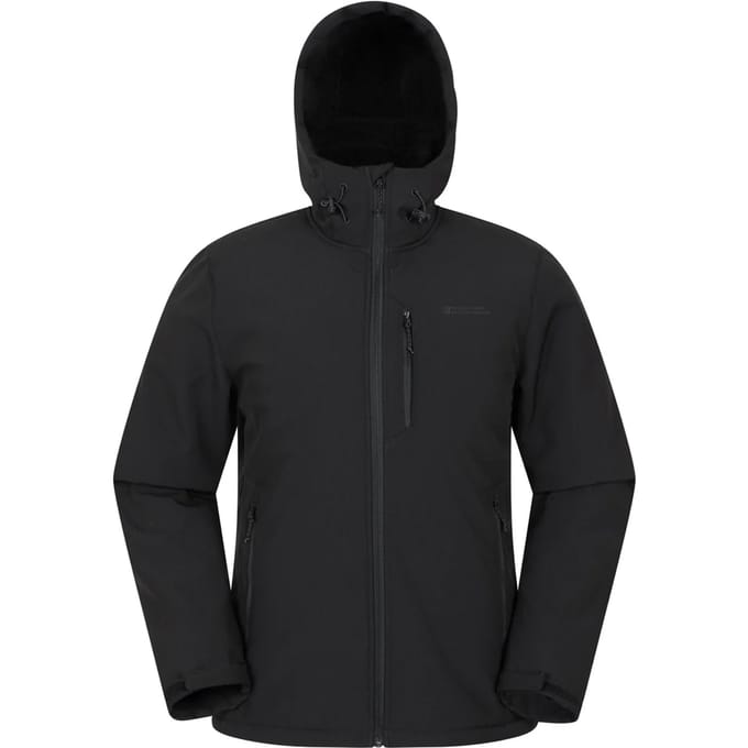 Mountain Warehouse Heren Charleston Bontgevoerde Soft Shell Jas (Zwart)