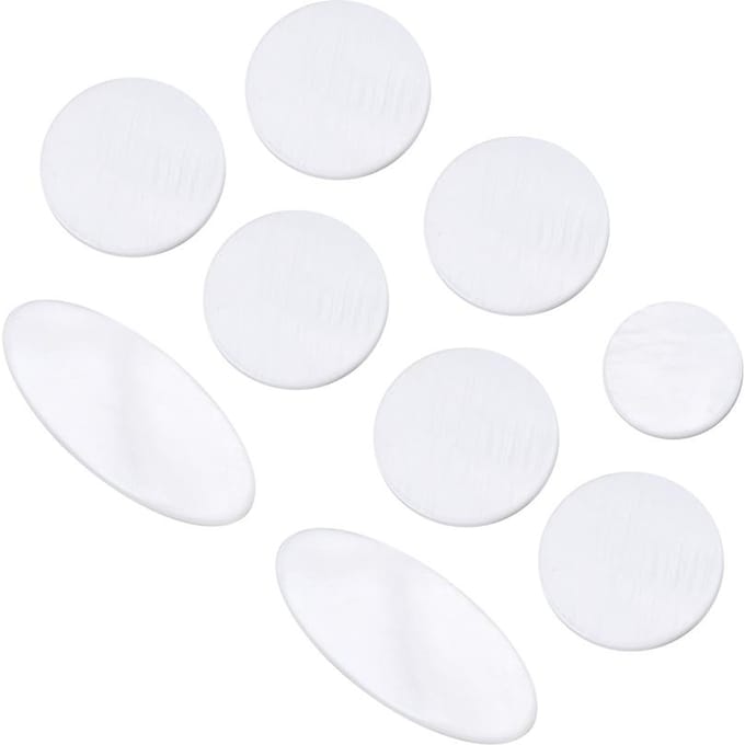 9 stuks/set Exquise Saxofoon Klepknop Inleg voor Alto Tenor Sopraan Saxofoon Accessoire white