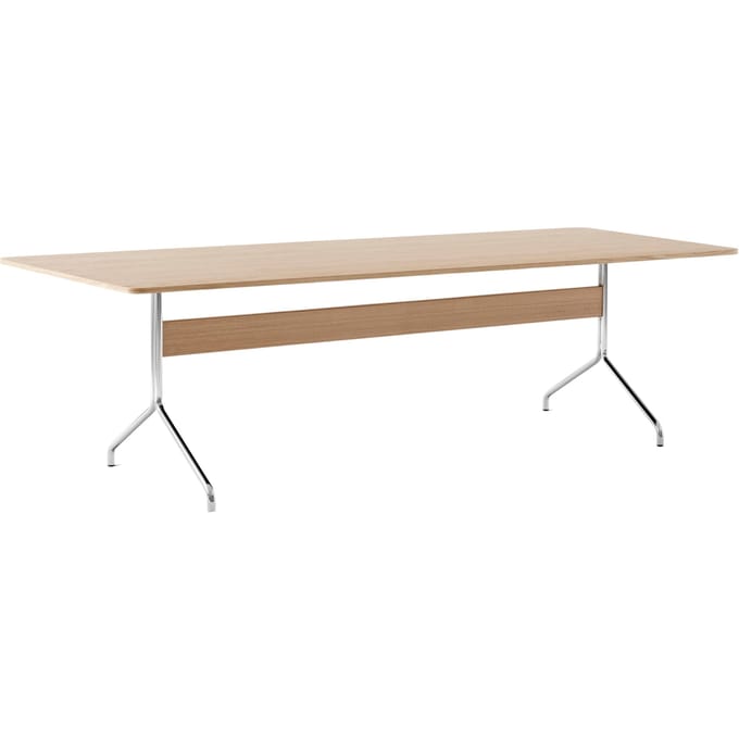 &Tradition Pavilion Eettafel AV18, AV19 & AV24 - geolied eiken - verchroomd - 250 x 110 cm
