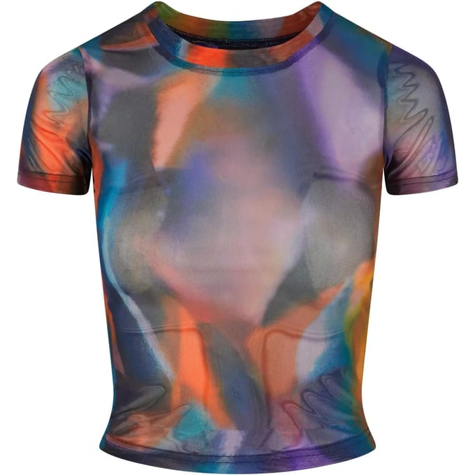 Urban Classics - All Over Print Mesh Top - S - Multicolours