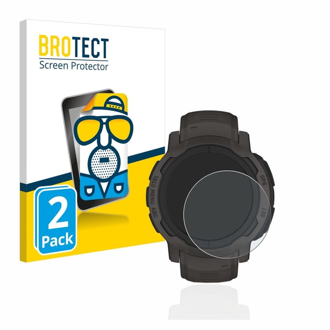 BROTECT - Screenprotector voor Garmin Instinct 2 / 2 Solar - Folie Beschermfolie matte 2 Stuks
