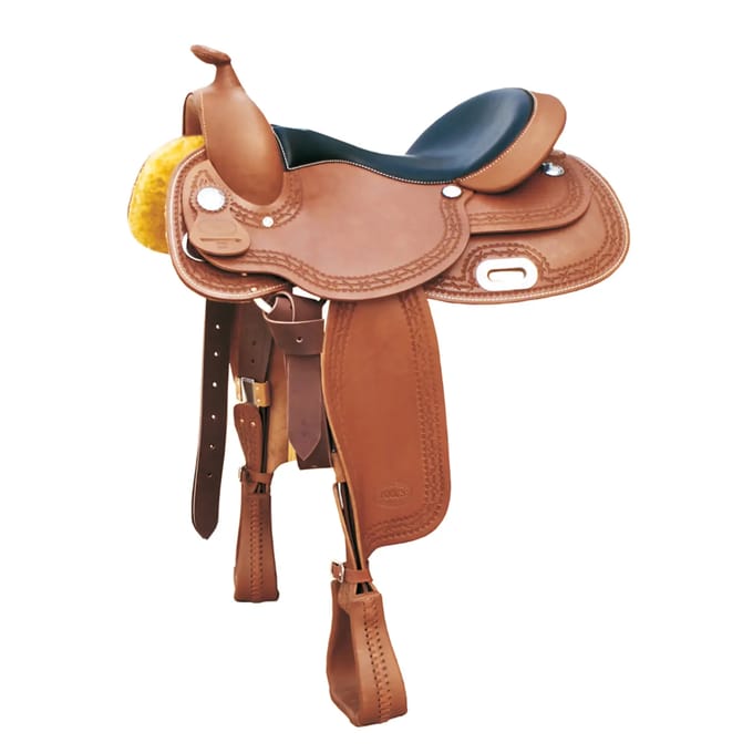 Western zadel voor paard van leer Pool's Regular Skirt 1010