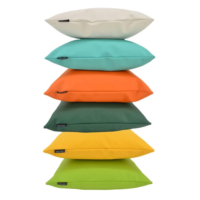 NOVÉE Sierkussen jax aqua outdoor | 45 x 45 cm | pu leder