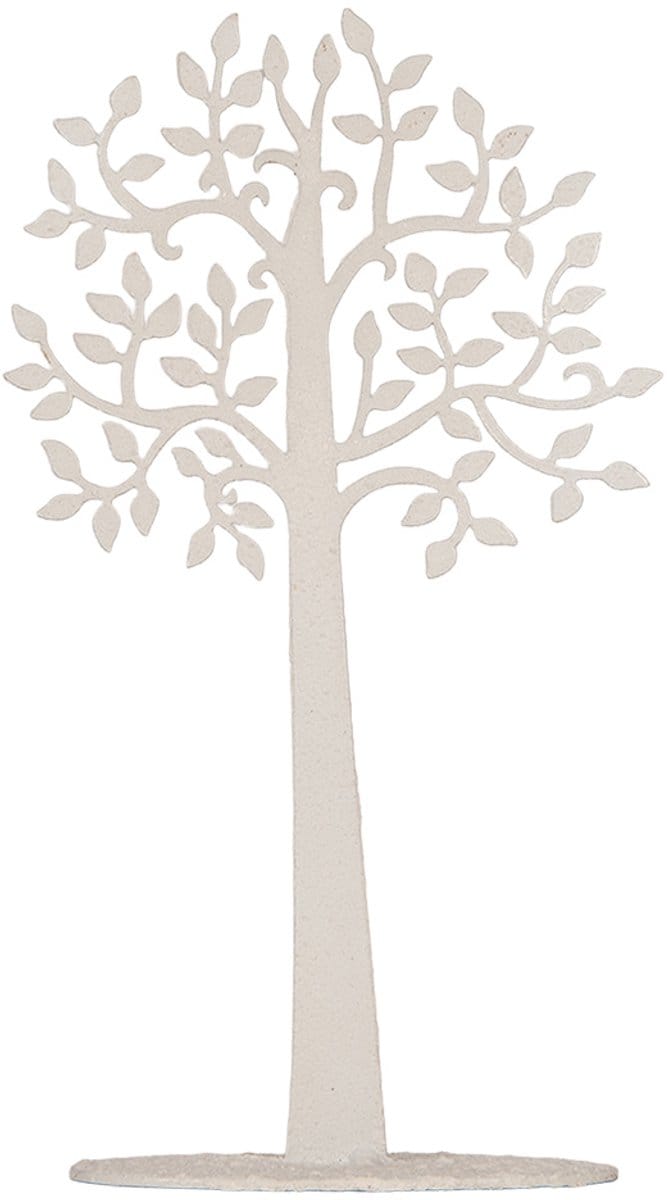 Clayre & Eef Decoratie Boom Wit Metaal