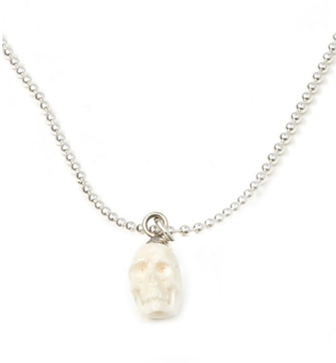 IbizaMen KIDS - Jongens - ketting - ballchain - rvs - schedel small - van bone