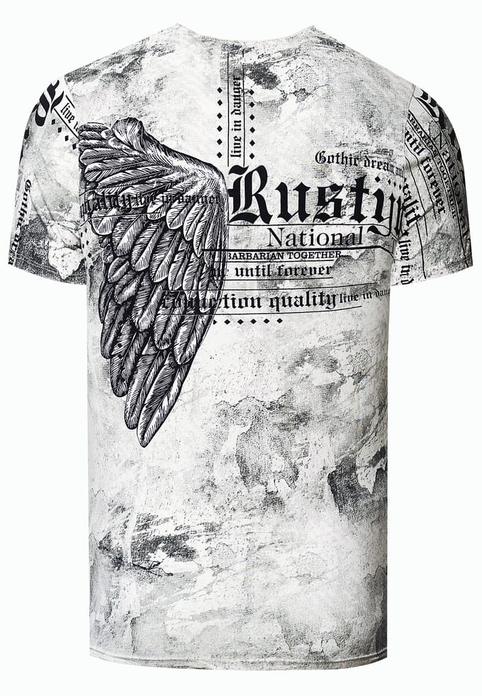 Biker T-shirt met all-over print