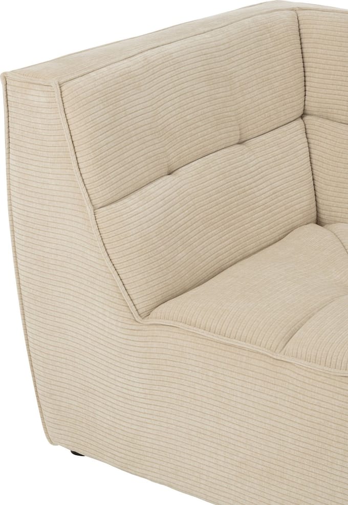 J-Line hoekzetel Grid - hout/schuim - beige