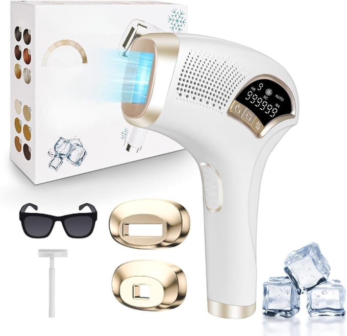 QORA® Laser Ontharingsapparaat - Laser Ontharing - Wit - 24cm x 21cm x 7cm