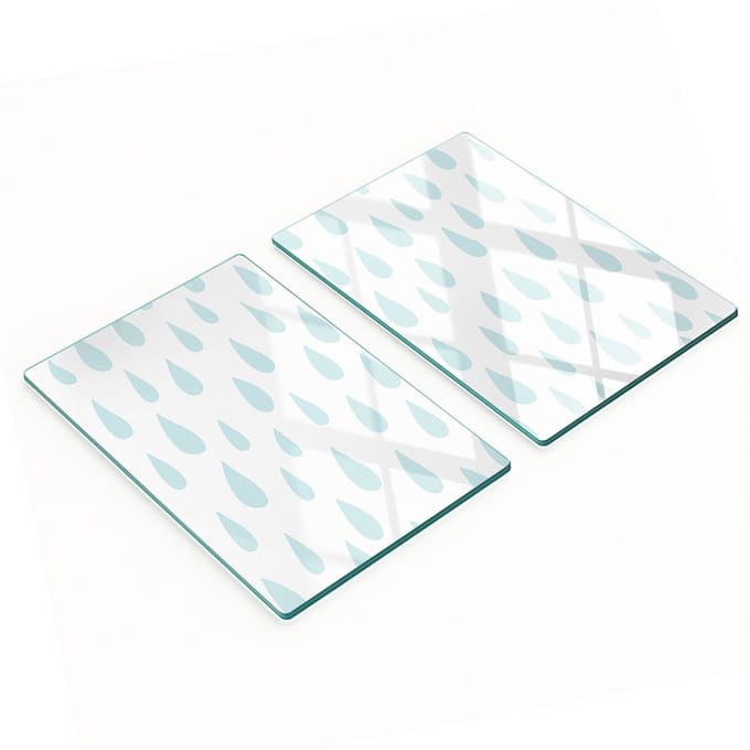Glazen decoratieve serveerplanken voor snacks Kropelka 2x40x52 cm