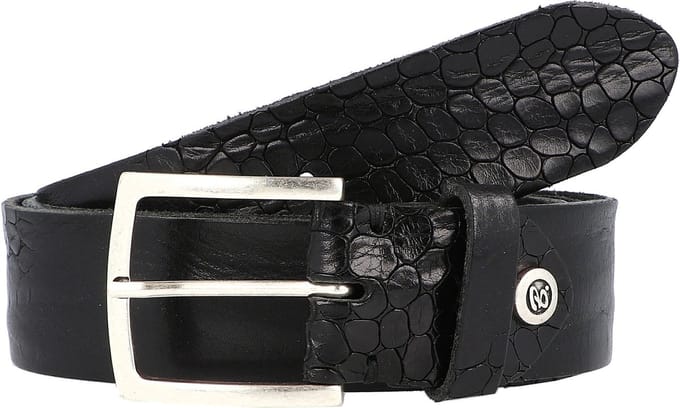 b.belt Riem Bela Ledergürtel W100 Schwarz Zwart