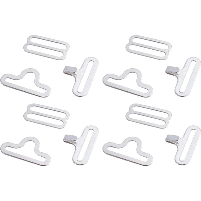 50 sets metalen verstelbare vlinderdas hardware das clip haak sluiting stropdas riem white