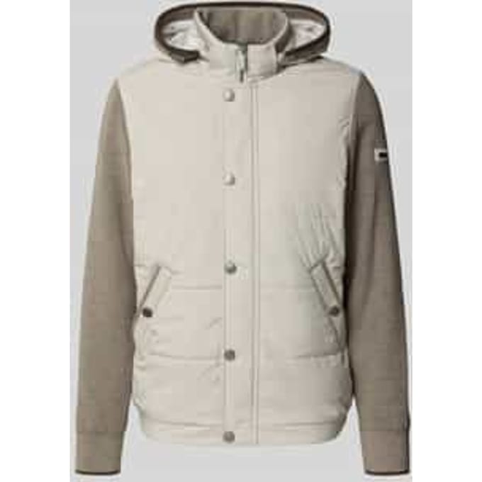 Regular fit gebreid jack met capuchon